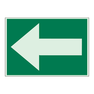 Panneau de signalisation fléché gauche Brady, durable, haute visibilité, imprimé UV, pour chantiers - Product Image 1