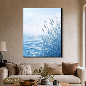 Hot Selling Luxury Silk Painting Wall Art Home Decor Handmade Silk Fabric <b>Reed</b> Field Design Vietnam OEM ODM - Product Image 5