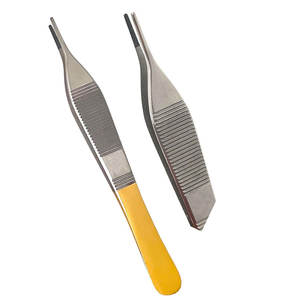 Pinces à tissus Adson en acier inoxydable, instrument chirurgical manuel réutilisable pour usage hospitalier - Product Image 3