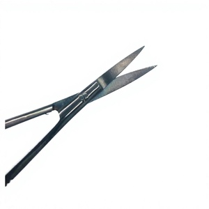 Ciseaux professionnels à ressort en plasma noir pour sourcils, en acier inoxydable argenté, couleur et logo personnalisés, instruments de beauté - Product Image 3