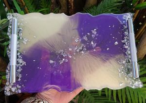 Bandeja de resina epoxi - diferentes colores - Hecha a mano |   Ideas de regalos |   Bandeja decorativa de resina | Bandeja para Joyas |   Bandeja para Servir |   Decoración del Hogar - Product Image 4