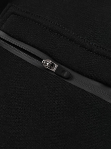 Men's Black Sweatpants Elastic Waist Drawstring Side Pockets Casual Joggers Breathable Knitted Heavyweight Wear Autumn Wear - Product Image 4