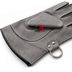 Gants de chasse Orvo Sports en cuir PU, couleur personnalisable, taille unique, durables, double couche, non imperméables, avec anneau métallique, toutes saisons, pour la chasse aux oiseaux - Product Image 5