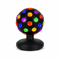 Lumière de boule disco LED traditionnelle pour fêtes, éclairage de scène pour appartement, cadeau d'Halloween, piles AAA, branchement secteur, ABS noir