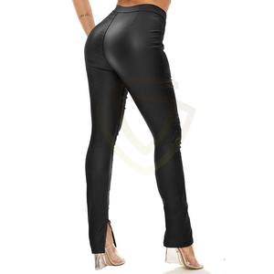 Pantalones de Cuero Genuino de Cintura Alta para Mujer, Diseño Invernal Personalizado ODM, Transpirables, de Primera Calidad - Product Image 4