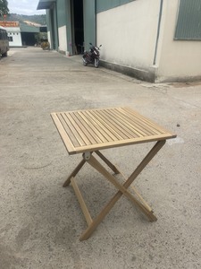 Wooden Folding <b>Garden</b> <b>Table</b> Outdoor Patio Side <b>Table</b> Slatted Top Courtyard Furniture - Product Image 1