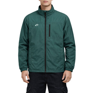 Y2K Custom Green <b>Lightweight</b> Stand Collar Men's Windbreaker <b>Jackets</b> Quick Dry Zip Up Outdoor Casual Sportswear OEM ODM Supplier - Product Image 2