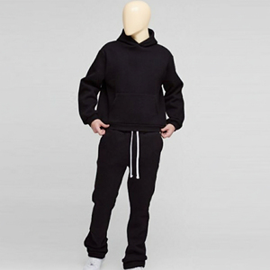 Conjunto Deportivo de Invierno Unisex 2027 con Logotipo Personalizado, Decorado con Pedrería, Pantalones Acampanados y Sudadera con Capucha, Tallas Grandes - Product Image 1