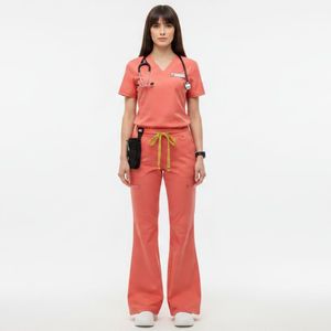OEM Custom Nurse <b>Scrubs</b> <b>Set</b> Breathable Soft Medical Uniform Comfortable Hospital Workwear <b>Scrub</b> Suit Wholesale Supplier - Product Image 4