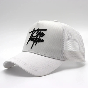 High Quality Wholesale Classic Custom Design Your Own 3D Embroidery Logo 5 Panel Mesh Trucker Headwear <b>Hats</b> Men's - Product Image 2