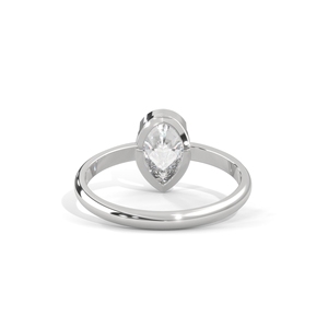 Pear Cut Moissanite Engagement <b>Ring</b> <b>925</b> <b>Silver</b> Prong Set Solitaire Wedding Jewelry Custom Size - Product Image 4