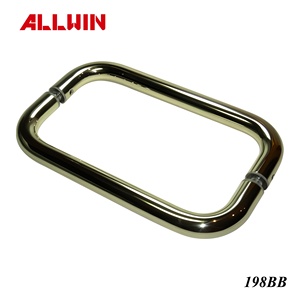 Modern European 8\" <b>Elegant</b> Brass Handle Brushed Nickel Finish Back-to-Back Glass <b>Shower</b> Door Pull for Villa Mall Apartment - Product Image 6