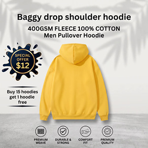 Sweat à capuche oversize décontracté pour homme, 100% coton molletonné, coupe ample, style streetwear hiver - Product Image 2