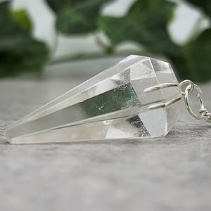 Péndulo de Cristal de Cuarzo Transparente Natural, Pulido, para Sanación con Reiki, Equilibrio de Chakras, Radiestesia, Adivinación, Ecológico - Product Image 4