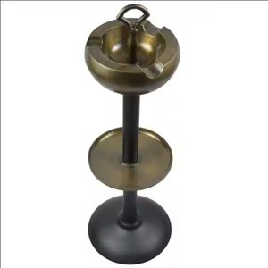 Top Selling Stand Style Cigarette <b>Ashtray</b> For Office Livingroom Table Top Ash Containing Use Metal <b>Ashtray</b> & Container - Product Image 3