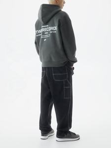 2024 personnalisé OEM hommes grande taille surdimensionné hiver sweat à capuche imprimé goutte épaule doublé Baggy éponge coupe longue confortable tricoté - Product Image 6