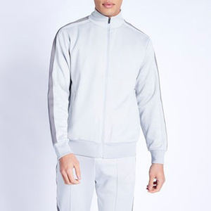 Conjunto de chándal deportivo para hombre, diseño OEM, estampado en blanco, informal, de peso pesado, con cremallera completa, para actividades al aire libre, gran venta. - Product Image 3