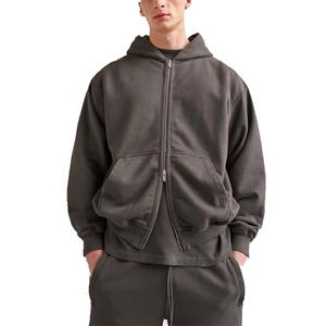 Proveedor Mayorista de Ropa Urbana, Sudaderas Lisas al Por Mayor, Precio Económico, Sudadera Gruesa de Felpa Francesa con Doble Cremallera, 100% Algodón - Product Image 2
