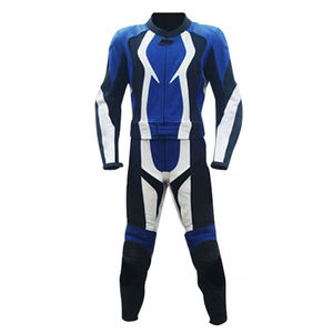 ชุดมอเตอร์ไซค์สำหรับแข่งรถแบบสั่งทำพิเศษ ผลิตในปากีสถาน หนังแท้ กันน้ำ กันลม บริการ OEM - Product Image 1