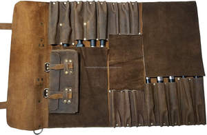 Étui à couteaux en cuir véritable, résistant aux odeurs, durable, pour chef, sac de rangement pour couteaux de cuisine, organiseur professionnel pour équipement culinaire, pour usage en cuisine - Product Image 2