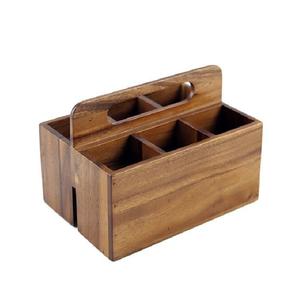 Nouveau support à couverts en bois artisanal de style américain, durable, pour mariage, salle à manger, cuisine, avec plusieurs compartiments de rangement - Product Image 5