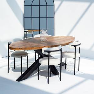 Mesa de Comedor Vandana Aureo Lunaris de Madera de Mango con Acabado Premium Hecho a Mano - Product Image 2