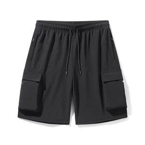 Shorts Cargo Décontractés d'Été pour Hommes, Taille Haute, Cordon de Serrage, en Coton Doux, Sergé, Polyester, Toile Écologique - Product Image 4