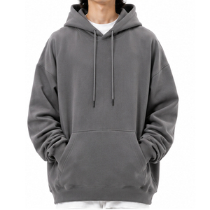 Vente en gros de sweats à capuche surdimensionnés personnalisés, à épaules tombantes, en coton lourd, unisexe, streetwear, fabricant de vêtements OEM ODM, marque privée - Product Image 1