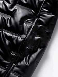 Chaqueta Acolchada para Hombre, Brillante, Impermeable, Cortavientos, con Capucha, Logotipo Personalizado, Ropa de Invierno Térmica, Precio al por Mayor - Product Image 3