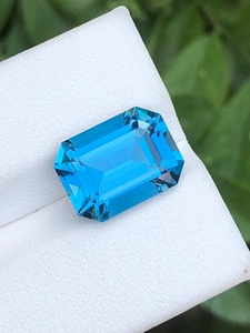 พลอยโทแพซสีน้ำเงินลอนดอนธรรมชาติ รูปทรงหลวม สีน้ำเงินเข้ม สำหรับทำเครื่องประดับและสะสม - Product Image 3