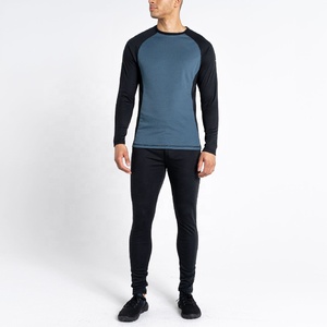 Vêtements de sport pour hommes, sous-vêtements de compression à manches longues, à blocs de couleur, séchage rapide, vêtements de sport, gym, course à pied - Product Image 1