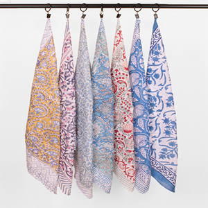 Trendy Lightweight Floral <b>Wrap</b>,Western Scarf For Festival & Outdoor, Cotton Bandana Scarf, Summer <b>Head</b> <b>Wrap</b>, Neck Tie Wholesale - Product Image 5