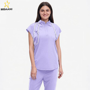 <b>Scrubs</b> <b>Set</b> for Women Nurse Uniform Jogger Suit Stretch Top & Pants with Multi Pocket for Nurse Esthetician Workwear - Product Image 2