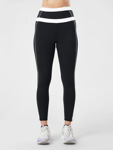 Leggings de sport pour femme à bordure contrastante, taille haute, coupe ajustée, pour yoga, fitness et entraînement en salle de sport - Product Image 3