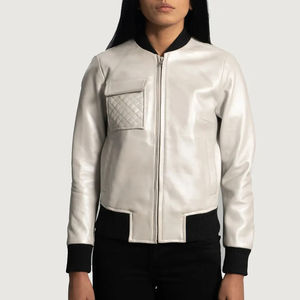 Chaqueta de Cuero Crudo 100% de Alta Calidad para Mujer, Corte Ajustado, Nueva, Elegante, de Secado Rápido, Transpirable y Ecológica para la Temporada de Invierno - Product Image 4
