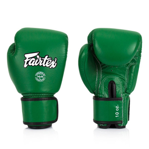 Guantes de Boxeo Fairtex Profesionales a Precio Económico, Diseño en Cuero Verde, Guantes Personalizados para Kick Boxing y Boxeo - Product Image 2