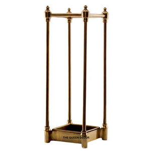 Porte-parapluie en laiton antique de haute qualité avec patine bronze et éléments décoratifs, offrant une pièce d'ameublement classique et élégante - Product Image 6