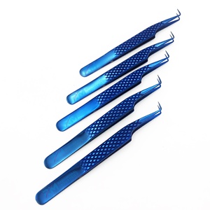 RMI Último Diseño de Plasma Azul, Marca Privada, Kit de Pinzas de Alta Calidad para Extensión de Pestañas, Herramientas de Acero Inoxidable, Puntas de Fibra para Volumen - Product Image 5