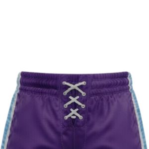 Shorts de sport athlétiques pour hommes, imprimés sublimés violet, en polyester, avec cordon de serrage et bande latérale, pour l'entraînement et les matchs de hockey sur glace - Product Image 5