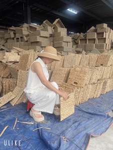 Natural Water Hyacinth Hand Woven <b>Square</b> Storage <b>Basket</b> with Handles Foldable Living Room Organizer VIETCHOICE 2026 - Product Image 5