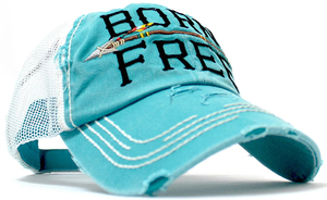 Gorra Trucker Bordada Born Free, Tejido de Malla, Ajustable, Unisex, Casual, Primavera Verano, Gorra de 6 Paneles - Product Image 6