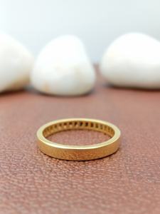 Bague de fiançailles minimaliste en or massif 18 carats avec diamants, sertie en canal, tendance, pour femme, certifiée IGI, pour mariage et usage quotidien, haute joaillerie - Product Image 2