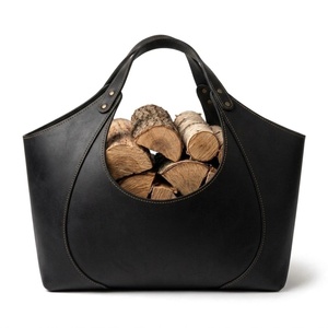 Sac de transport pour bois de chauffage en cuir véritable et bois, robuste, fait main, porte-bûches en cuir, pochette de transport LWC-0076 - Product Image 6