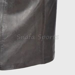 Jupe en cuir véritable de haute qualité pour femmes, mini, hiver, confortable, respirante, brillante, antistatique, dernière collection - Product Image 5