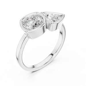 Bague solitaire minimaliste en moissanite plaquée or pour femme, cadeau de mariage - Product Image 3