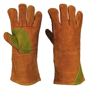 Heavy-Duty Cowhide Split Leather Safety Gloves for Welding Industrial Hand and <b>Arm</b> Protection Anti-Cut Heat-Safe Features - Product Image 2