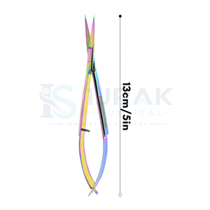 Rainbow Stainless Steel Manicure <b>Scissors</b> Curved Blade Sharp Tip Durable Steel Handle Right-Handed Nail Art Nail Care Tool for - Product Image 4