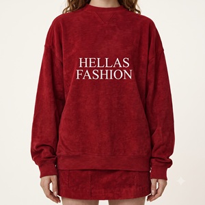Sudadera de Forro Polar para Mujer, Cuello Alto, Estilo Casual, Invierno, Mezcla de Algodón Premium, Corte Holgado, Logotipo Personalizado, Venta al Por Mayor OEM ODM - Product Image 1