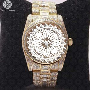 Charm Jewells Luxury Stainless Steel <b>Watch</b> 40mm Case Analog Mechanical Movement Glass Dial Auto Date Water Resistant 10 Bar - Product Image 1