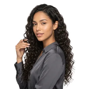 ผมแท้แบบ Remy Weft สีน้ำตาล ลอนธรรมชาติ เนื้อนุ่ม หนาเต็ม ปริมาณมาก - Product Image 3